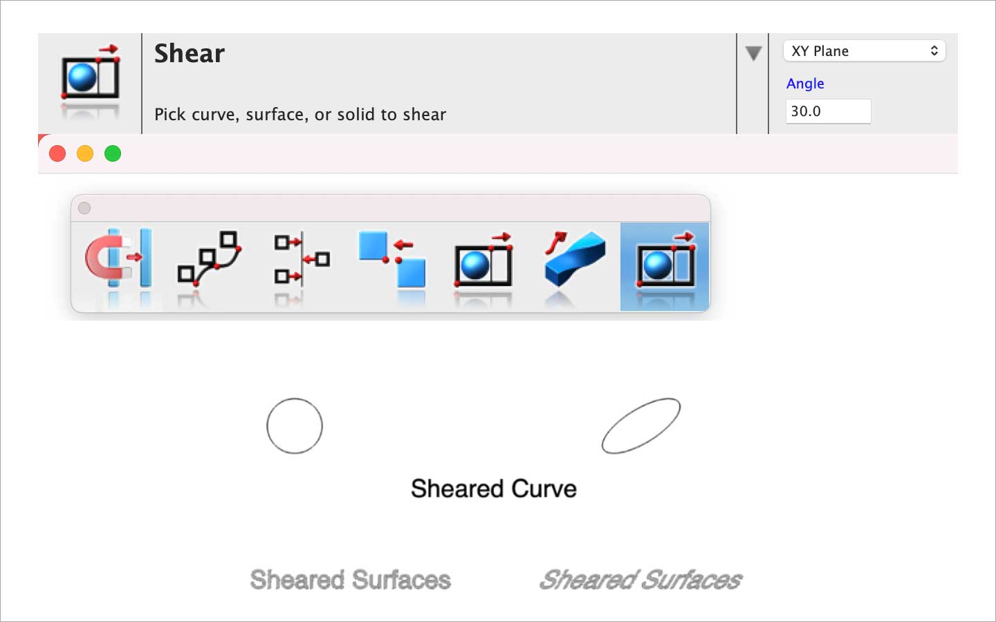 Shear Transform UI Preview